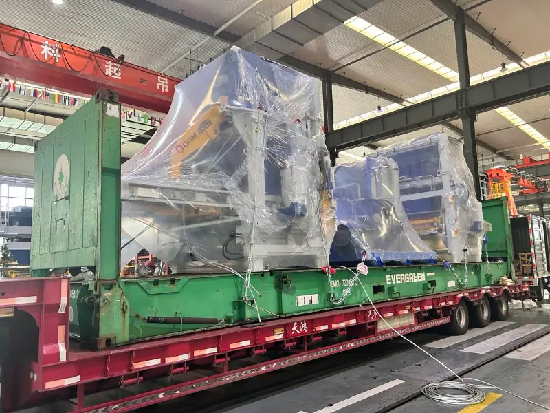 Quangong Machinerys 1500 storskaliga tegeltillverkningslinje skickas utomlands igen